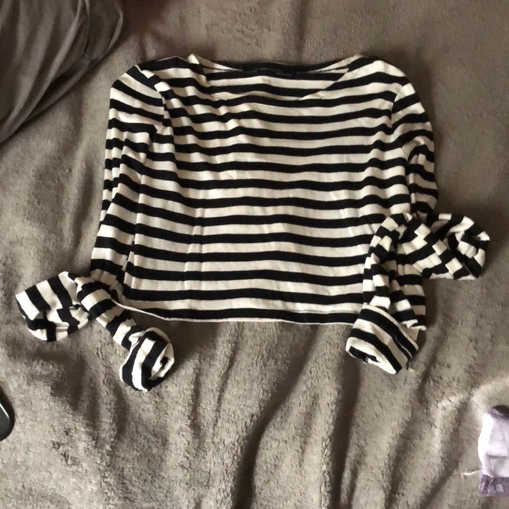Zara striped crop top
